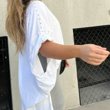 T-Shirt | Stud-Detail Oversized Boyfriend Top | Edgy Comfortable 8