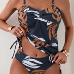 Tankini Set | Stylish Tropical Pattern Swimwear | Comfortable Fit Ladies Tankini Sets 0