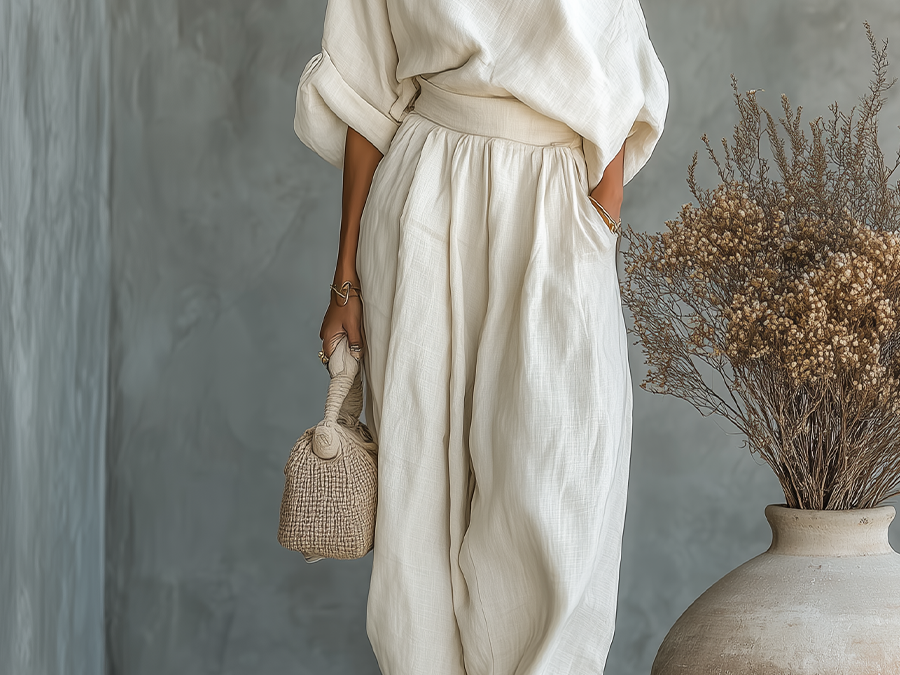 Thessaly | Women's Two Piece Set with Off Shoulder Design | Effortless Style for Warm Days 0
