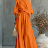 Thessaly | Women's Two Piece Set with Off Shoulder Design | Effortless Style for Warm Days 5