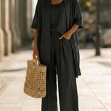Three Piece Set | Lightweight Elegant Casual Outfit | Relaxed Comfortable Style 7