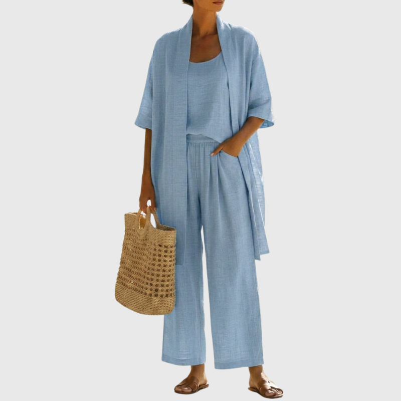 Three Piece Set | Lightweight Elegant Casual Outfit | Relaxed Comfortable Style 9