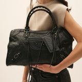 Tote Bag | Spacious Structured Leather Laptop Carryall 4