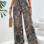 Trousers | Bohemian Wide-Legged Pants | Stylish Ankle-Length | Comfortable and Versatile 2