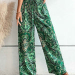 Trousers | Bohemian Wide-Legged Pants | Stylish Ankle-Length | Comfortable and Versatile 3