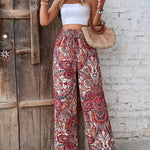 Trousers | Bohemian Wide-Legged Pants | Stylish Ankle-Length | Comfortable and Versatile 4