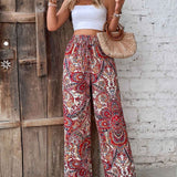 Trousers | Bohemian Wide-Legged Pants | Stylish Ankle-Length | Comfortable and Versatile 4