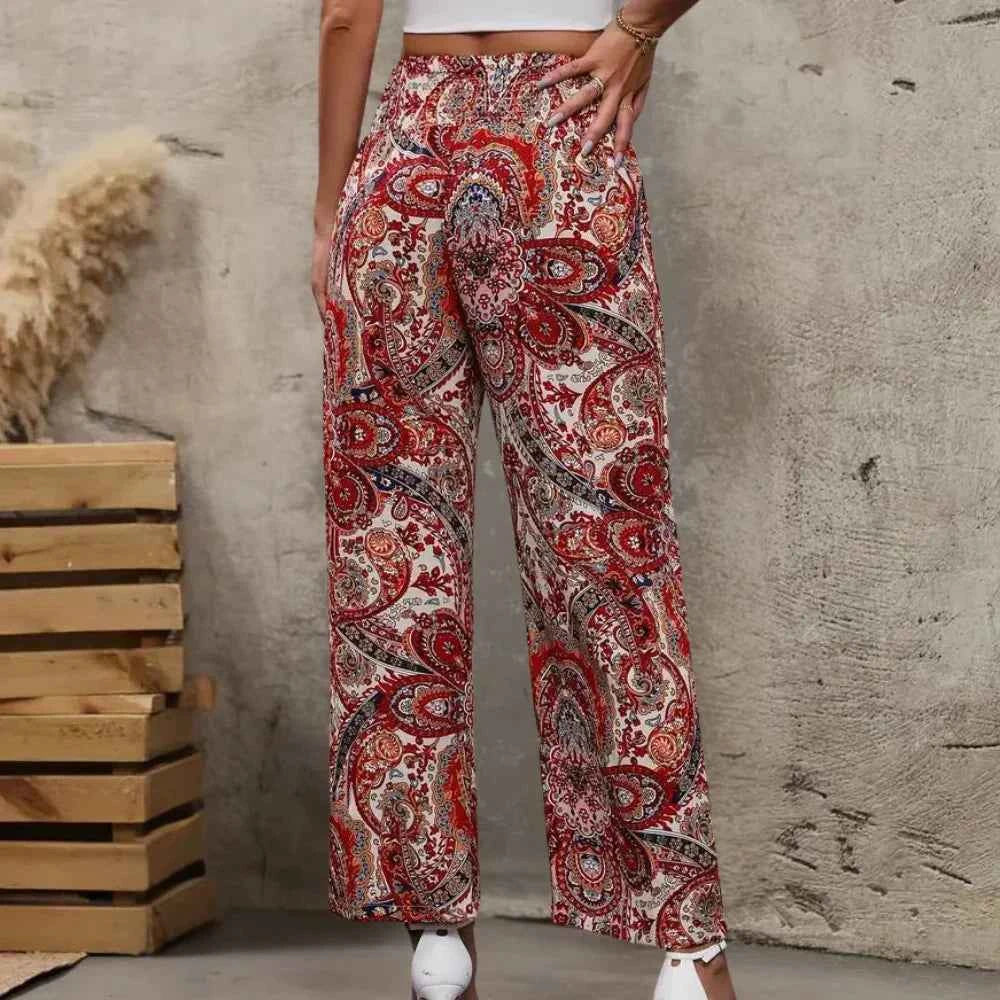 Trousers | Bohemian Wide-Legged Pants | Stylish Ankle-Length | Comfortable and Versatile 5