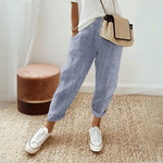 Trousers | Stripe Design | Comfortable High Waist Pants | Stylish and Functional 3