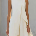 Two-Piece Set | Elegant High Neck Sleeveless Summer Top with Wide-Leg Pants 5