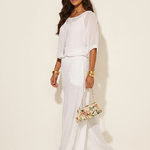 Two-Piece Set | Elegant V-Neck Top with Wide Trousers 7