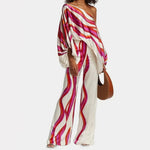 Two Piece Set | Abstract Print Summer Outfit | Elegant Chic Style 0