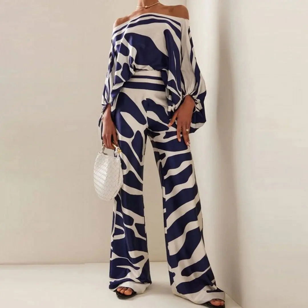 Two Piece Set | Abstract Print Summer Outfit | Elegant Chic Style 5