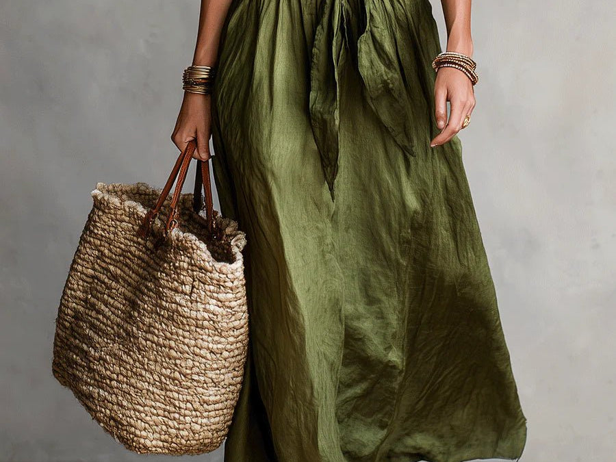 Two Piece Set | Elegant High-Waisted Midi Skirt and Button-Down Blouse Matching Set 4