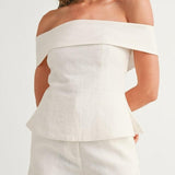 Two Piece Set | Elegant Off-Shoulder Summer Outfit 0