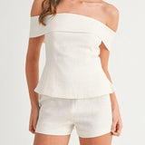 Two Piece Set | Elegant Off-Shoulder Summer Outfit 7