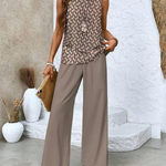 Two Piece Set | Elegant Wide-Leg Pants Summer Outfit 2