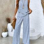 Two Piece Set | Elegant Wide-Leg Pants Summer Outfit 4