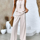 Two Piece Set | Elegant Wide-Leg Pants Summer Outfit 5