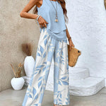 Two Piece Set | Elegant Wide-Leg Pants Summer Outfit 6