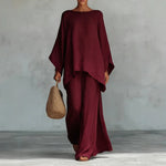 Two Piece Set | Modern Asymmetrical Top and Wide Leg Pants | Elegant Comfortable Design 3