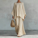 Two Piece Set | Modern Asymmetrical Top and Wide Leg Pants | Elegant Comfortable Design 4