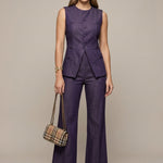 Two Piece Set | Structured Sleeveless Top and Wide Leg Trousers | Sophisticated Matching Set for Versatile Styling 0