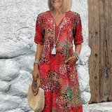 Vanessa Collection | Women's Midi Dress with Relaxed Fit & Pockets | Effortless Style for Any Occasion 1