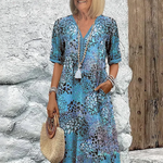 Vanessa Collection | Women's Midi Dress with Relaxed Fit & Pockets | Effortless Style for Any Occasion 2