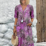 Vanessa Collection | Women's Midi Dress with Relaxed Fit & Pockets | Effortless Style for Any Occasion 4