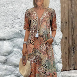 Vanessa Collection | Women's Midi Dress with Relaxed Fit & Pockets | Effortless Style for Any Occasion 5