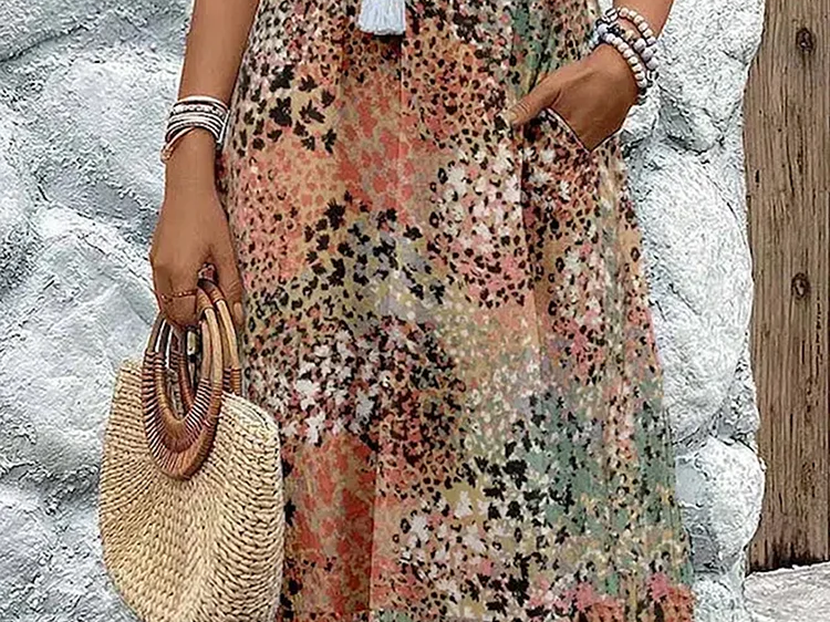 Vanessa Collection | Women's Midi Dress with Relaxed Fit & Pockets | Effortless Style for Any Occasion 7