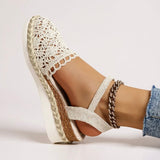 Wedge Sandals | Boho Espadrille Wedges with Ankle Strap | Comfortable Elevated Footwear 1