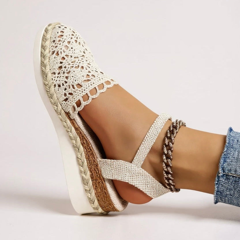 Wedge Sandals | Boho Espadrille Wedges with Ankle Strap | Comfortable Elevated Footwear 1
