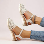 Wedge Sandals | Boho Espadrille Wedges with Ankle Strap | Comfortable Elevated Footwear 2