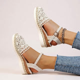 Wedge Sandals | Boho Espadrille Wedges with Ankle Strap | Comfortable Elevated Footwear 2