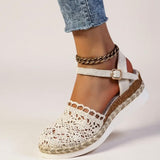 Wedge Sandals | Boho Espadrille Wedges with Ankle Strap | Comfortable Elevated Footwear 5