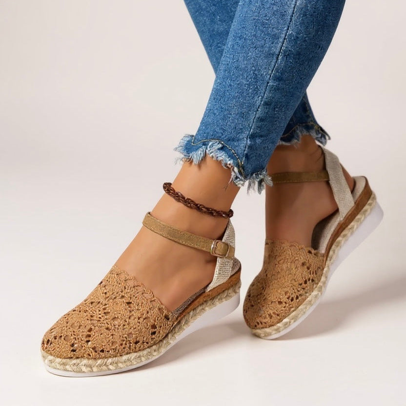 Wedge Sandals | Boho Espadrille Wedges with Ankle Strap | Comfortable Elevated Footwear 9