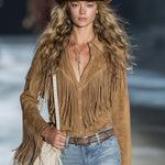 Western Shirt | Fringe Long Sleeve Button-Up Stylish Warm Top 2
