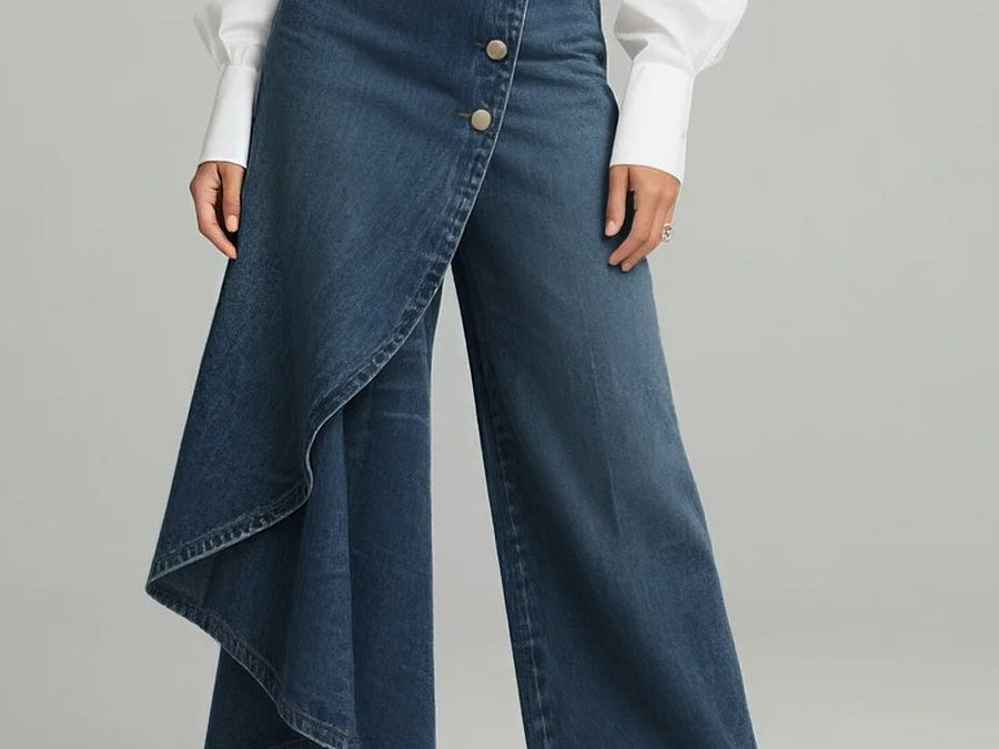 Wide Leg Jeans | Relaxed Fit Casual Trousers for Effortless Style 0