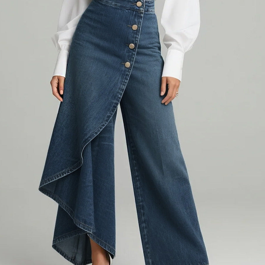 Wide Leg Jeans | Relaxed Fit Casual Trousers for Effortless Style 0