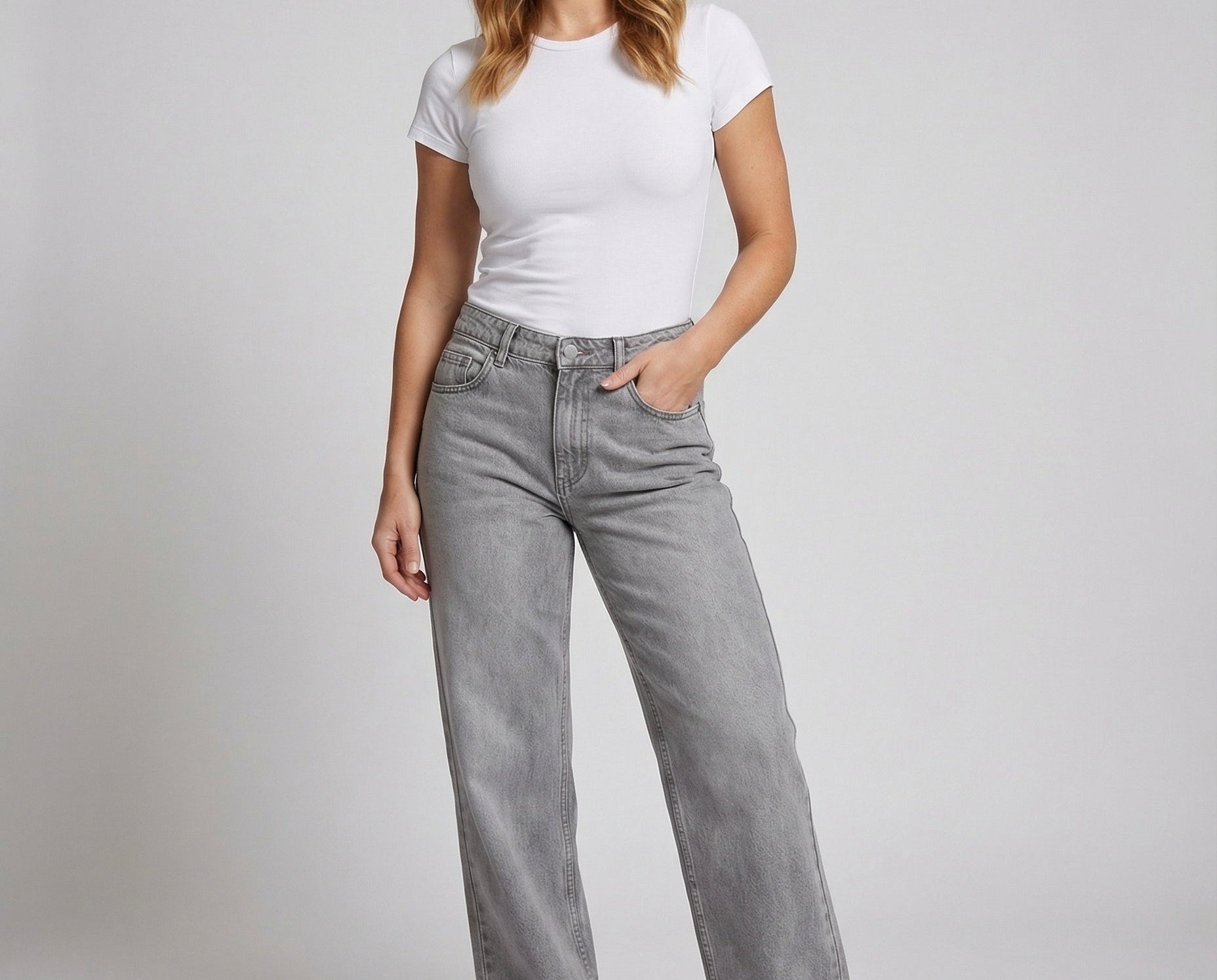 Wide Leg Jeans | Straight Cut Casual Trousers | Relaxed Comfortable Fit 1