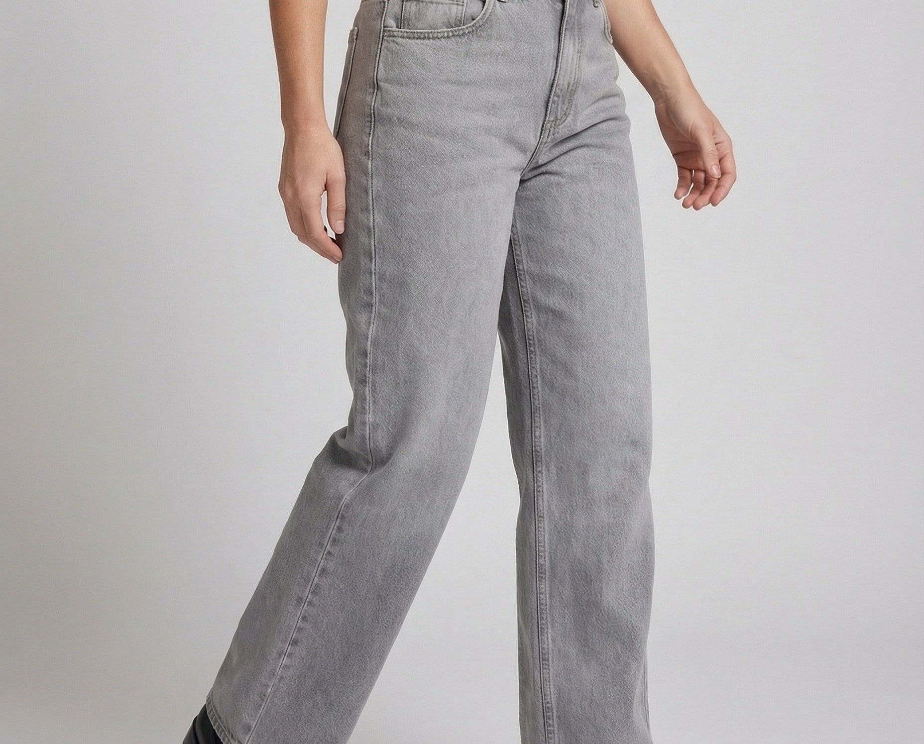 Wide Leg Jeans | Straight Cut Casual Trousers | Relaxed Comfortable Fit 2