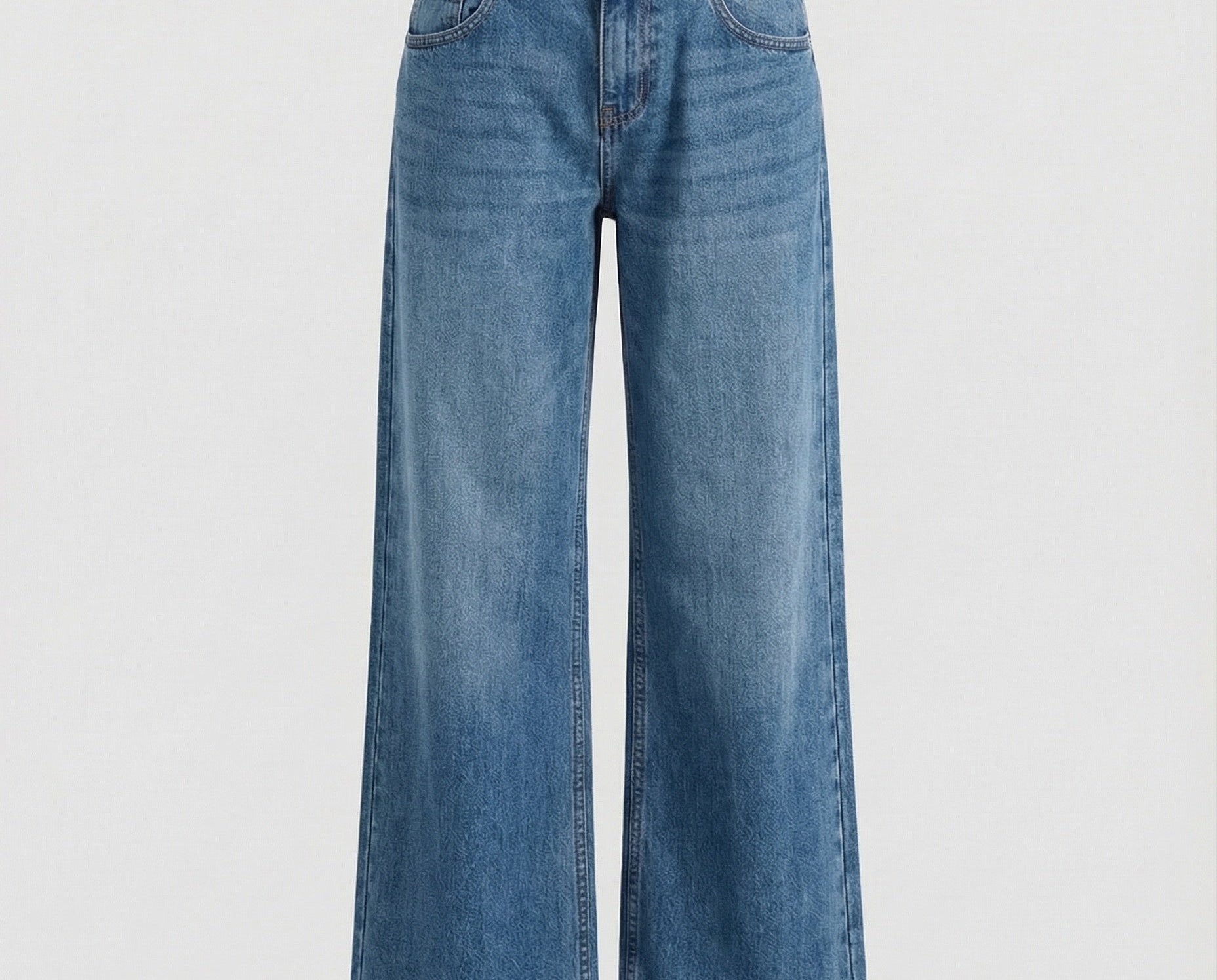 Wide Leg Jeans | Straight Cut Casual Trousers | Relaxed Comfortable Fit 3