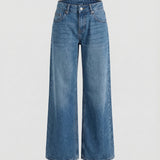 Wide Leg Jeans | Straight Cut Casual Trousers | Relaxed Comfortable Fit 3