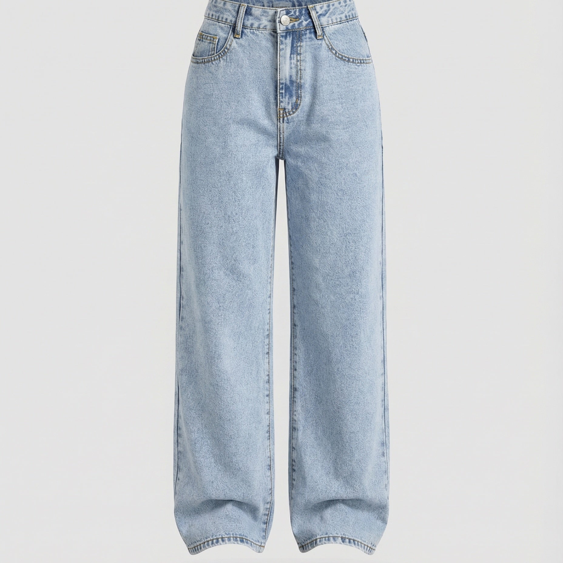 Wide Leg Jeans | Vintage Flared High Waist Denim | Comfortable Casual Style 0