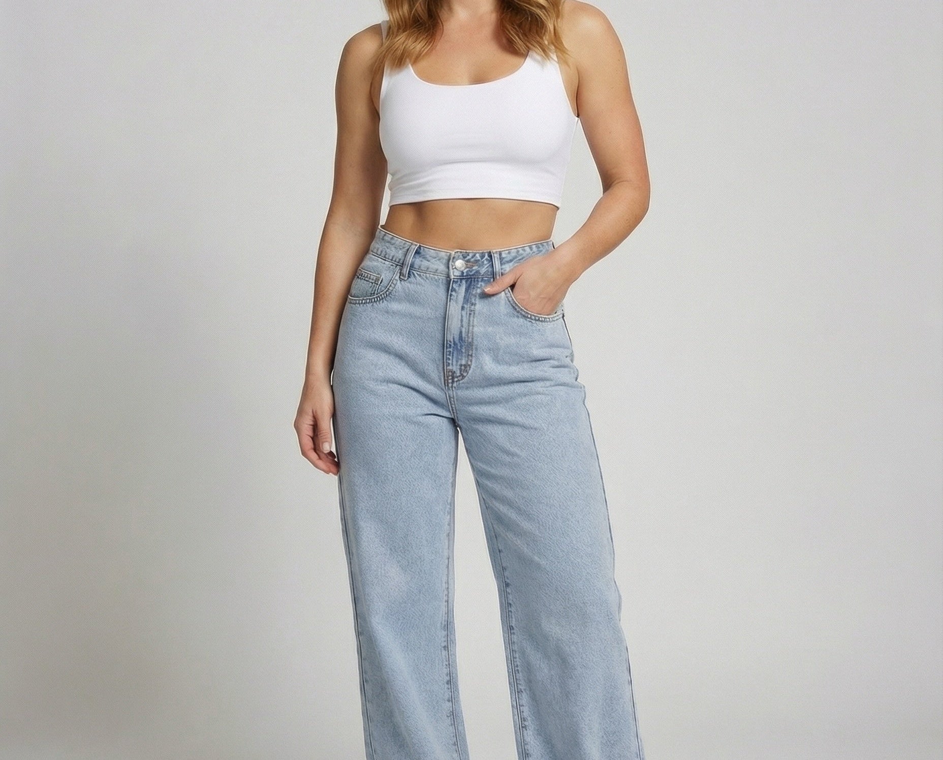 Wide Leg Jeans | Vintage Flared High Waist Denim | Comfortable Casual Style 2