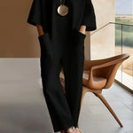 Wide Leg Jumpsuit | Elegant Long Sleeve Modern One-Piece Outfit 1