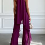 Plum halter set detail