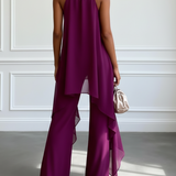 Plum halter set detail